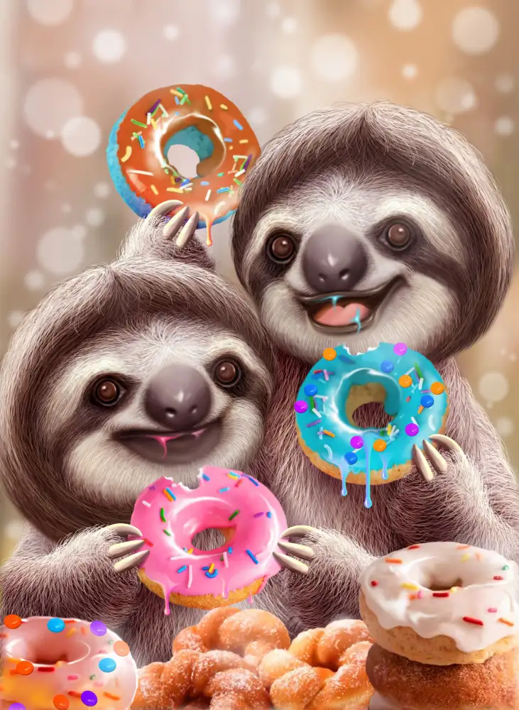 Lawless, Adam: SLOTHS EATING DONUTS