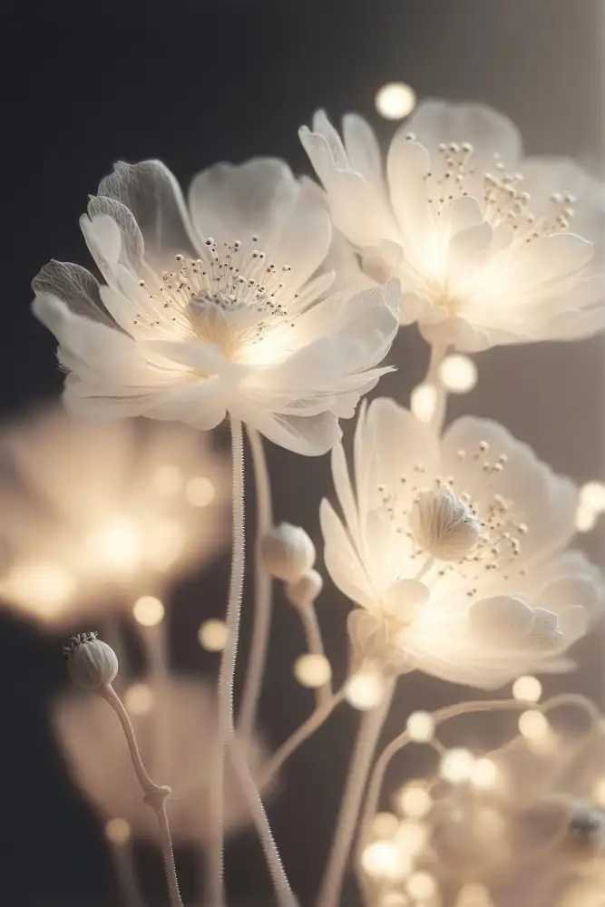 Treechild: Fleurs blanches brillantes