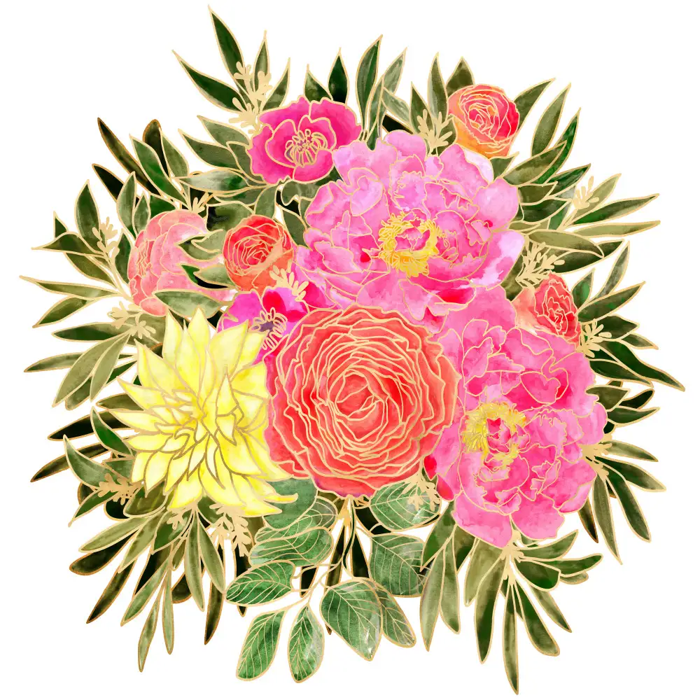 Blursbyai, Laiz Rosana: Bunter Nanette-Blumenstrauß