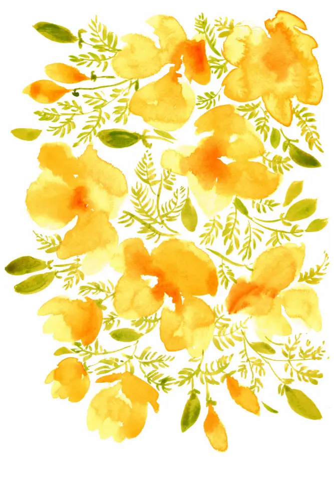 Blursbyai, Laiz Rosana: Aquarelle coquelicots de Californie quad 3