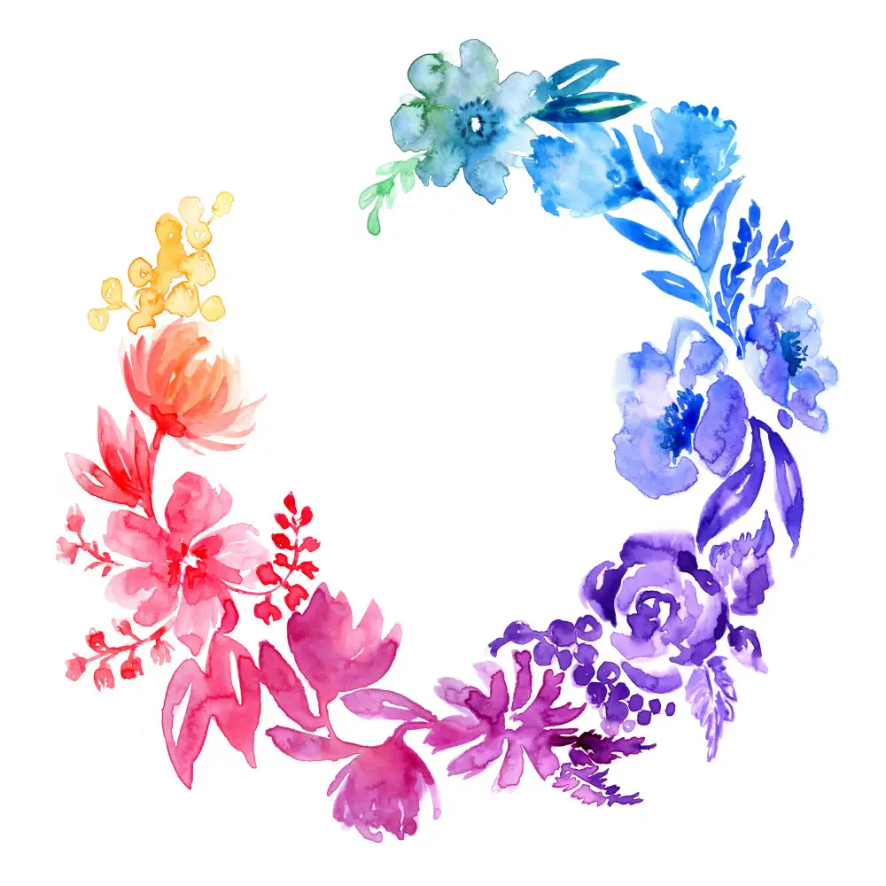 Blursbyai, Laiz Rosana: Ombre-Aquarellkranz