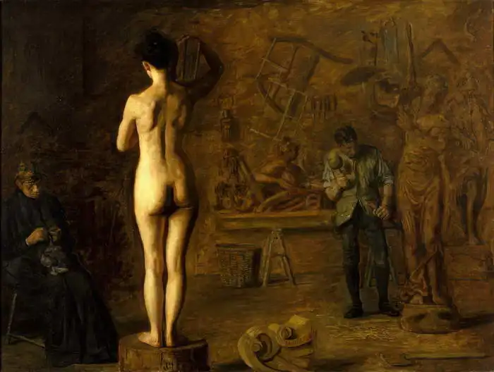 Eakins, Thomas: William Rush sculpting a statue