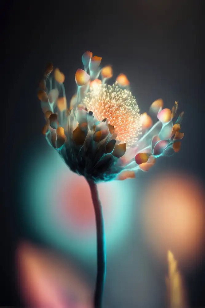 Treechild: Fleur lumineuse colorée