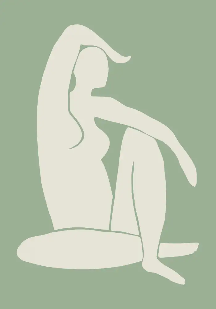 Studio, Pictufy: Figur Matisse Style Grün