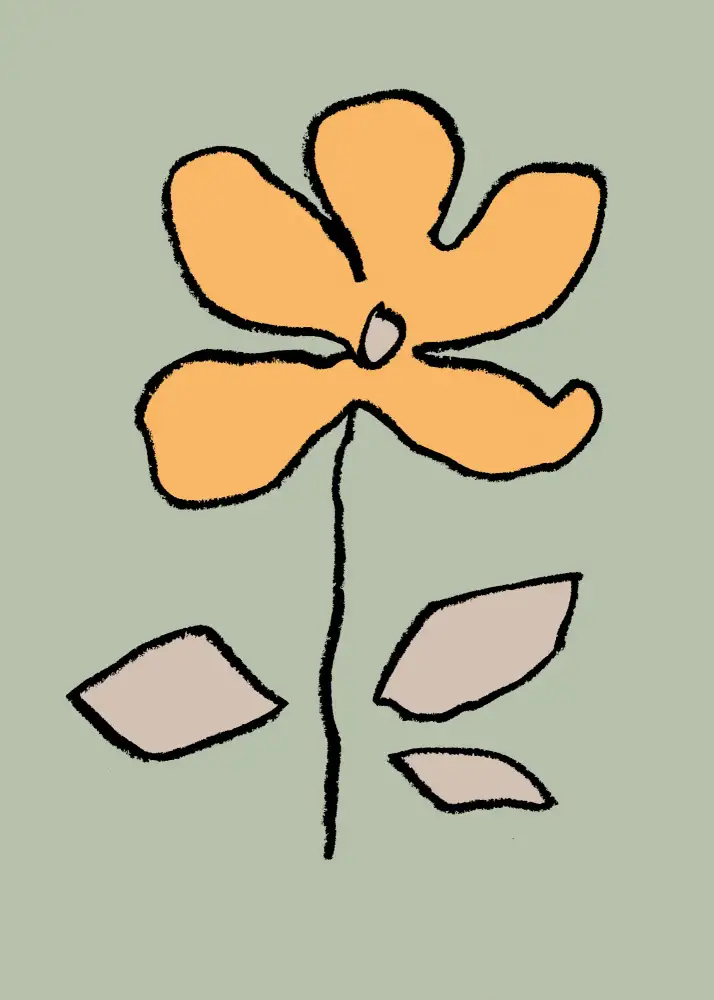Studio, Pictufy: Fleur jaune et verte