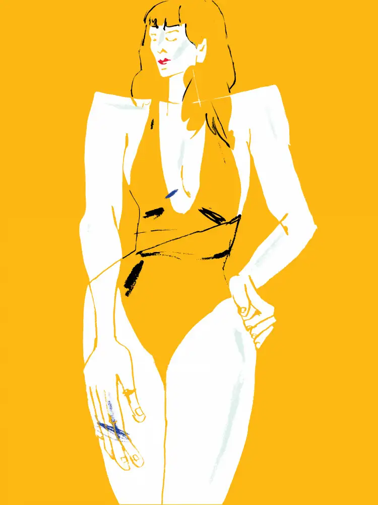 Gulina, Francesco: Girl in Bathing Suit Yellow