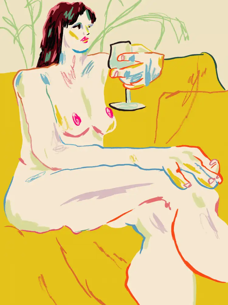 Gulina, Francesco: Girl With A Wineglass