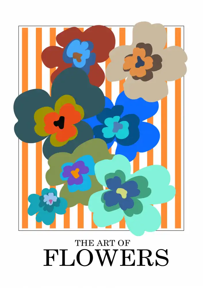Collett, Frances: The Art Of Flowers Orange Stripe