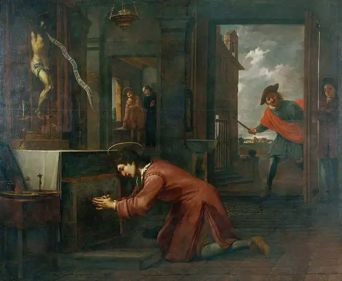 Viladomat, Antoni: St. Francis receives commandment in the church of St. Damian