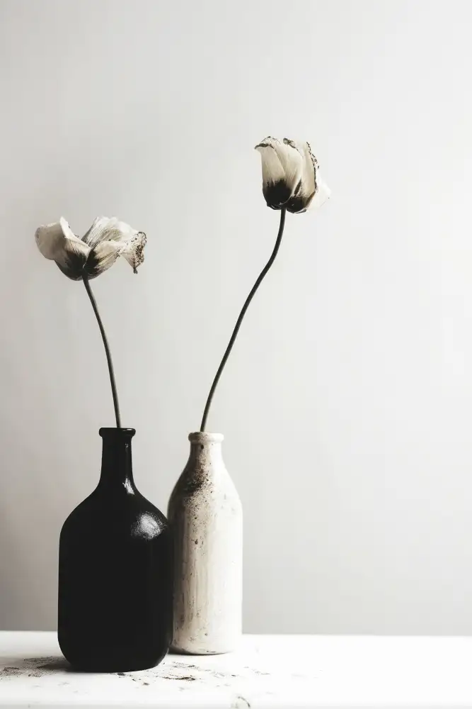 Treechild: Vase noir et blanc n°2