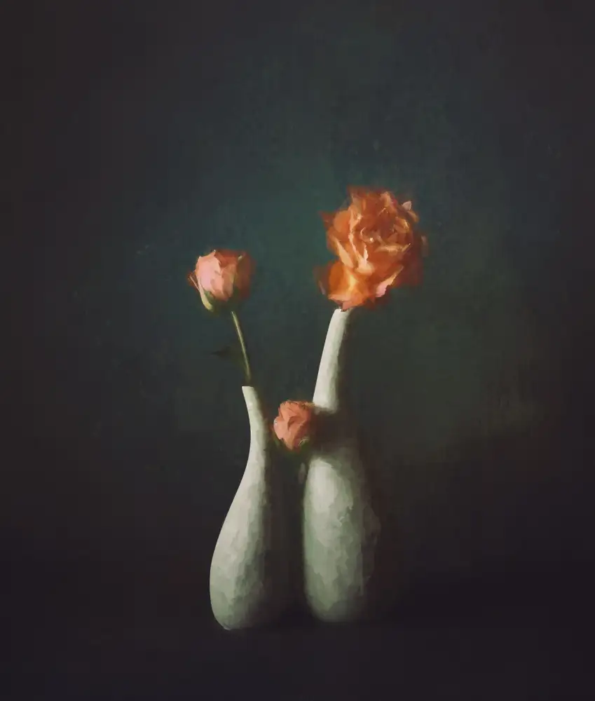 Zhong, John-Mei: Rose und Vase