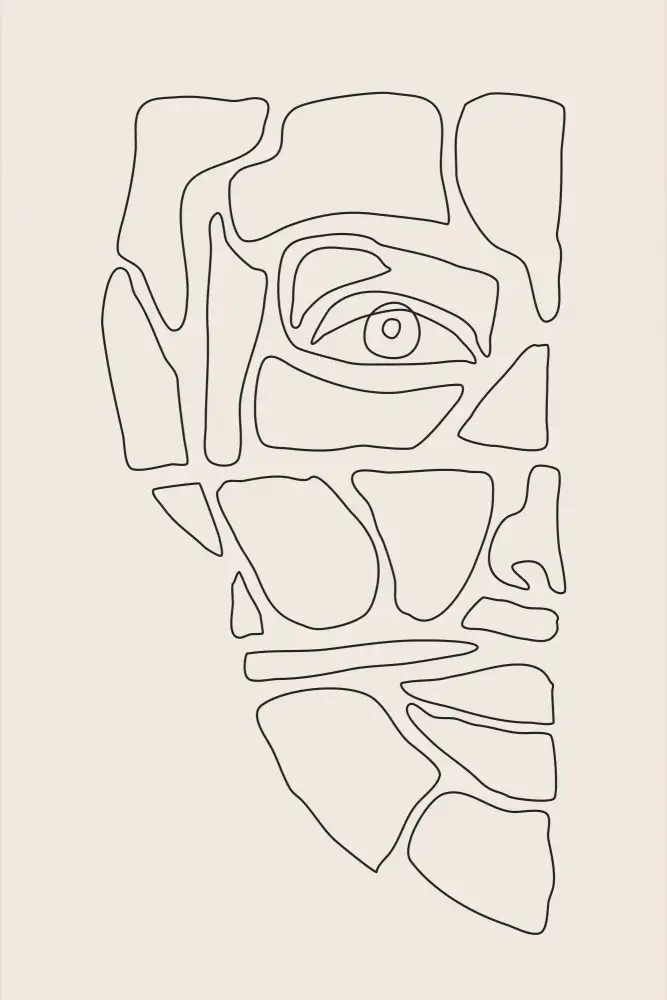 stanley, jay: Lignes de visage abstraites #3