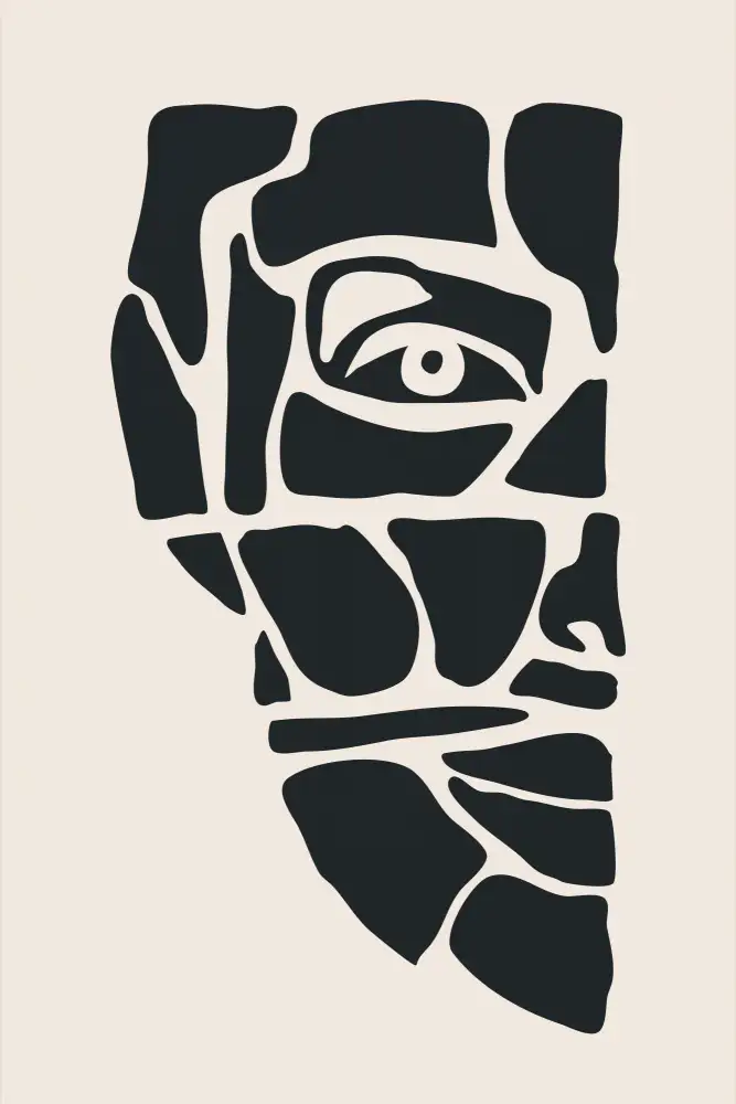 stanley, jay: Série de visages abstraits #3