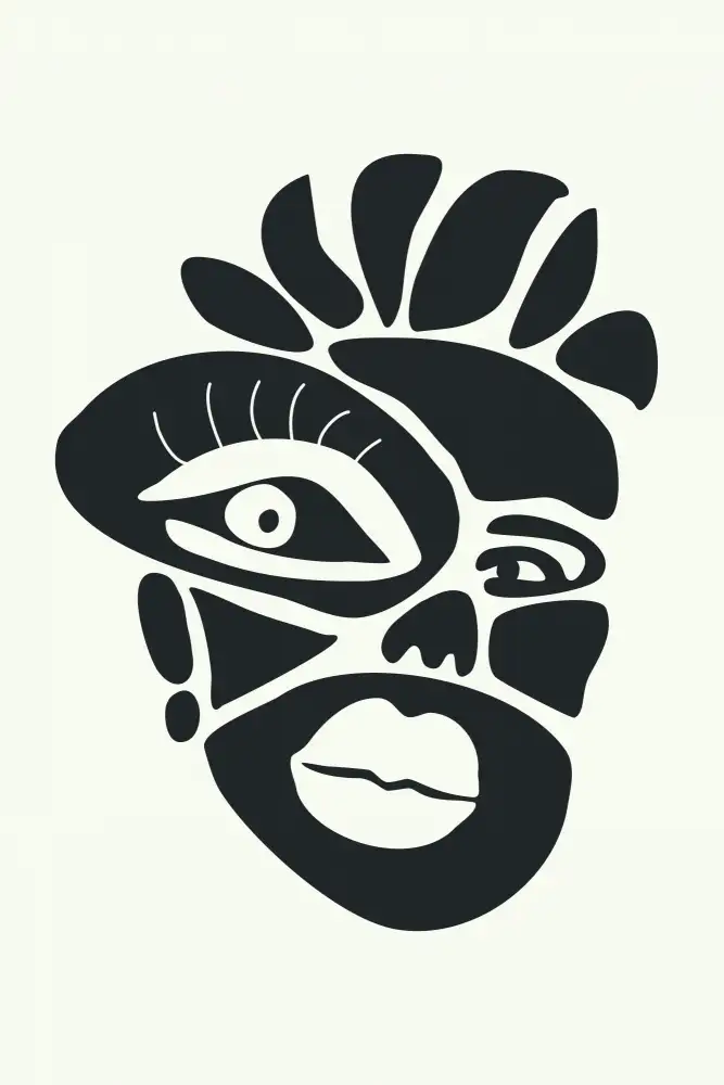 stanley, jay: Série de visages abstraits #1