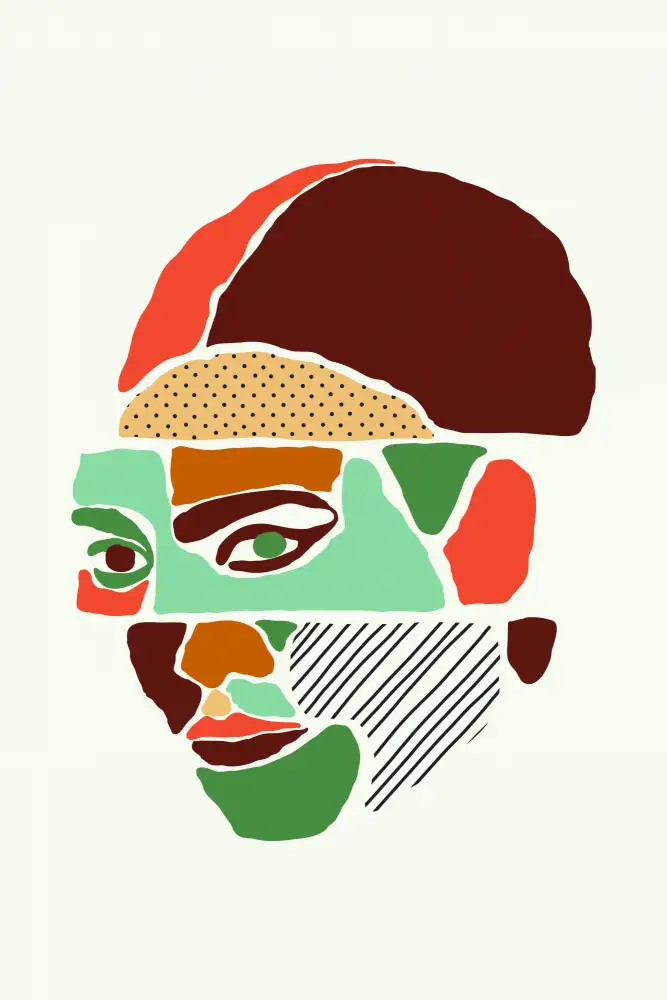 stanley, jay: Facce astratte colorate n. 1