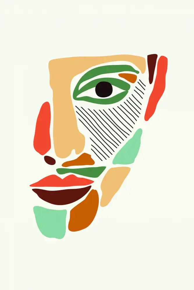 stanley, jay: Visages abstraits en couleur #2
