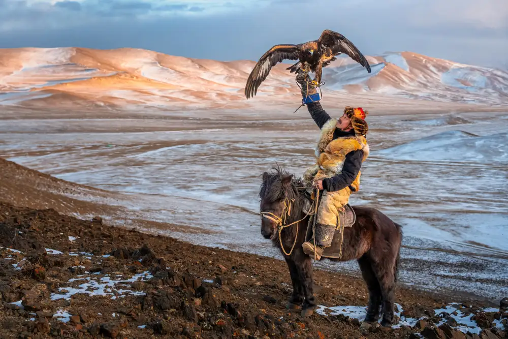 BHATTACHARJEE, HIRAK: Altai Mountain range and the Eagle Hunter
