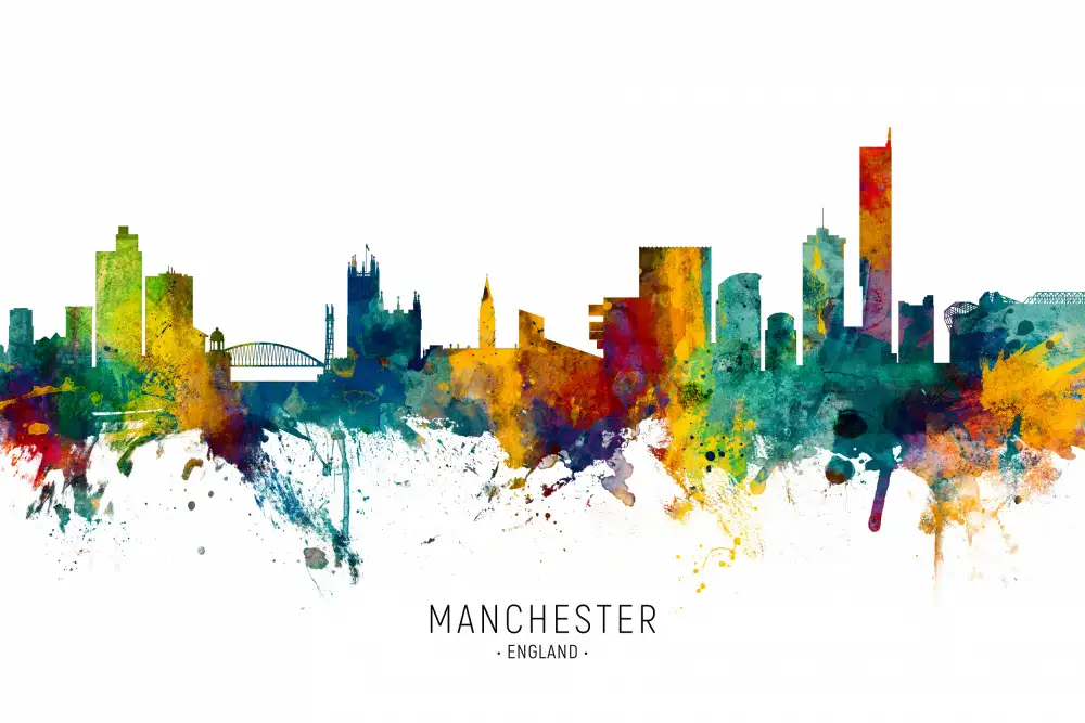 Tompsett, Michael: Manchester Anglie Skyline