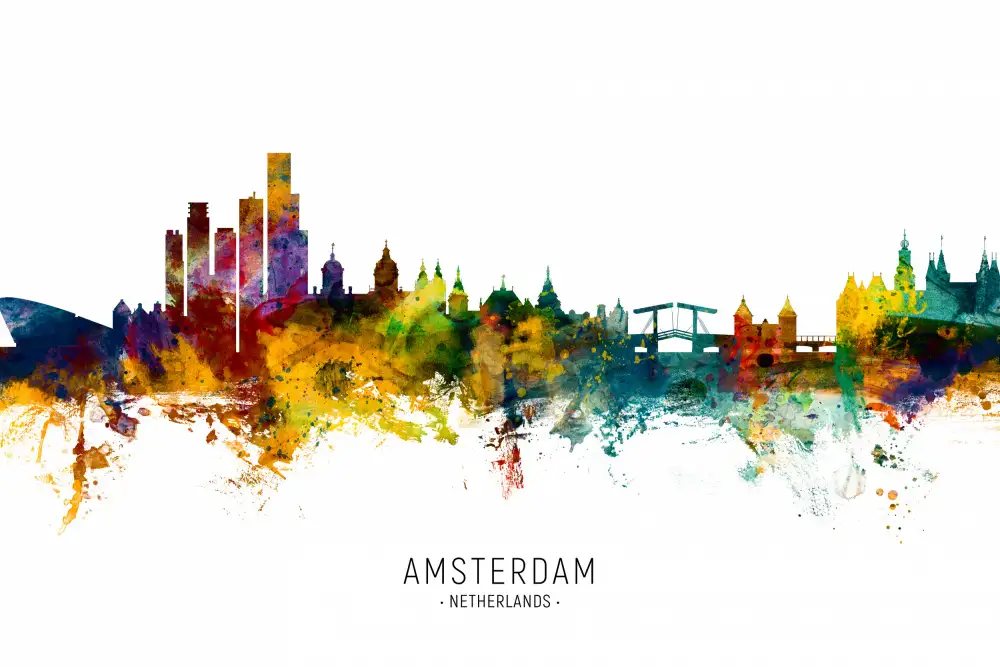 Tompsett, Michael: Amsterdam,Pays-Bas,Skyline