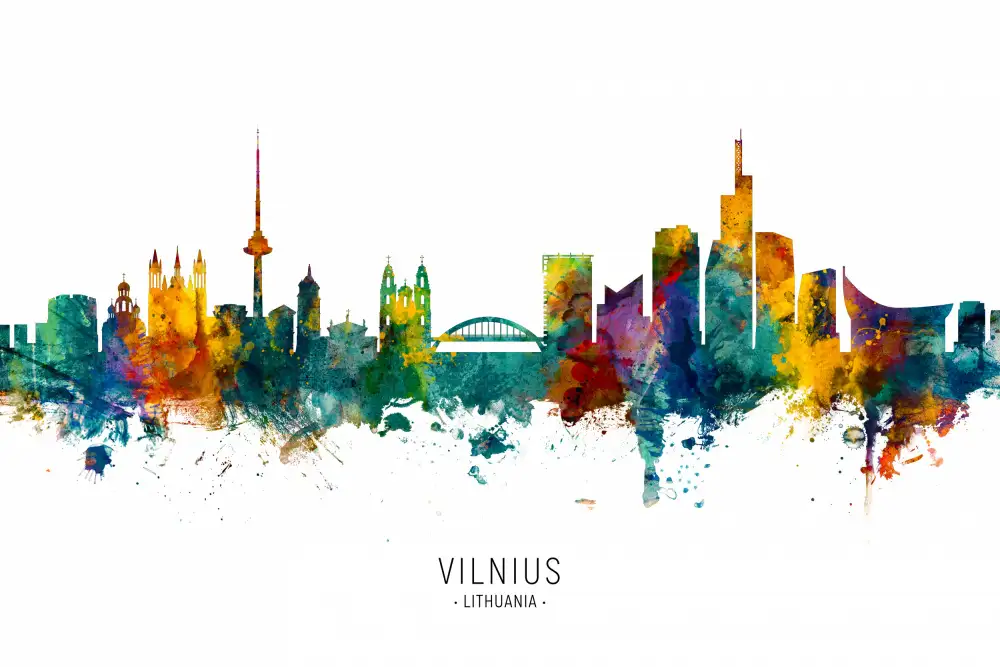 Tompsett, Michael: Skyline von Vilnius,Litauen