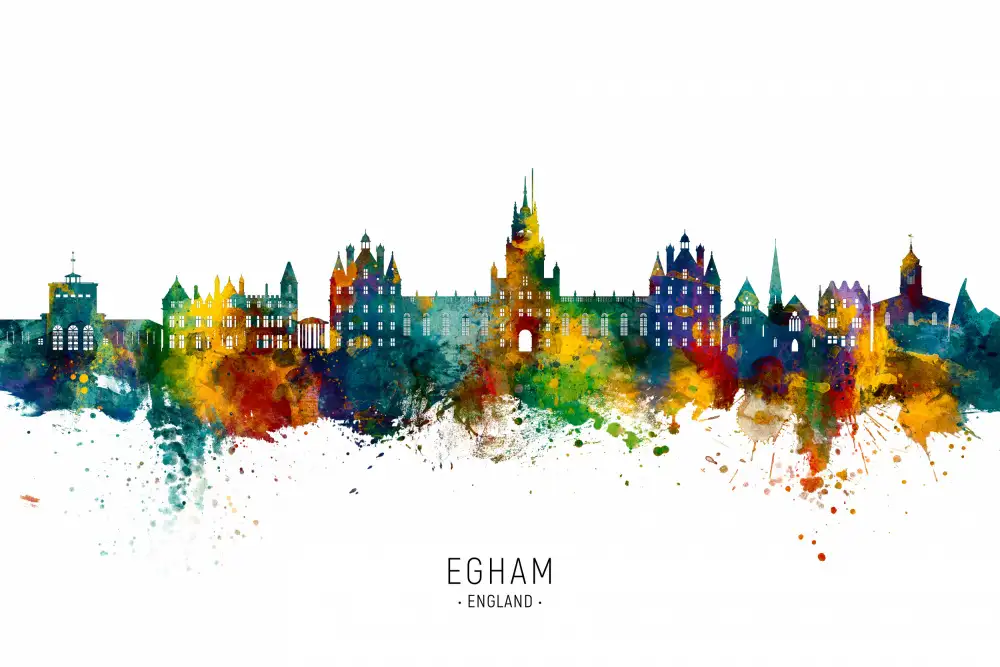 Tompsett, Michael: Skyline von Egham,England