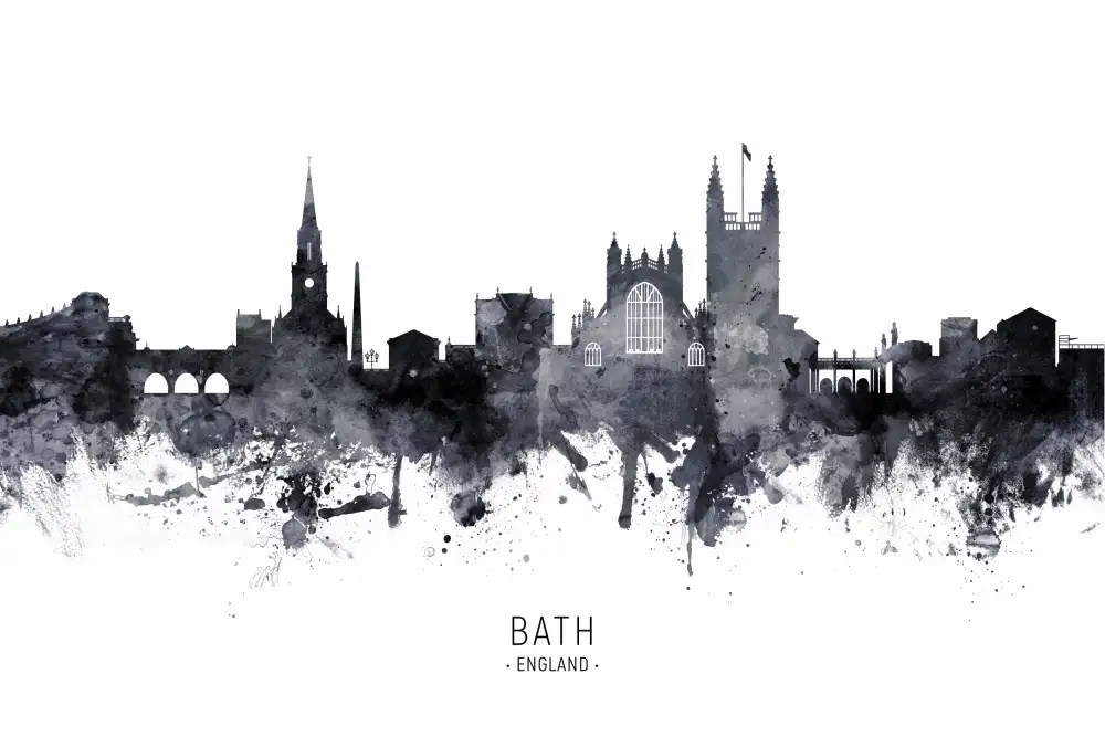 Tompsett, Michael: Panoráma města Bath Anglie