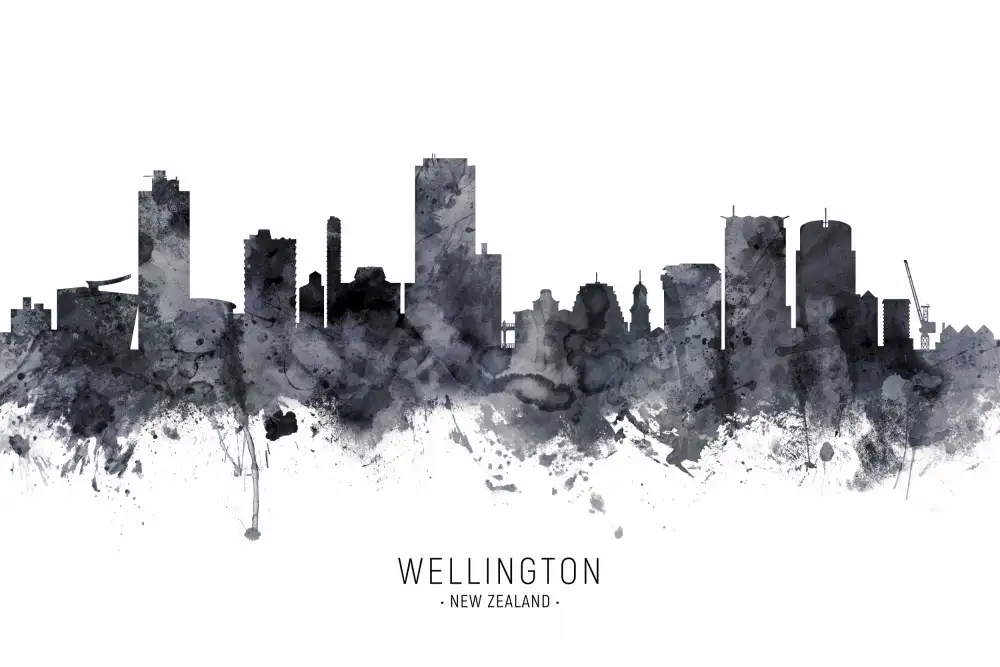 Tompsett, Michael: Wellington panorama Nového Zélandu
