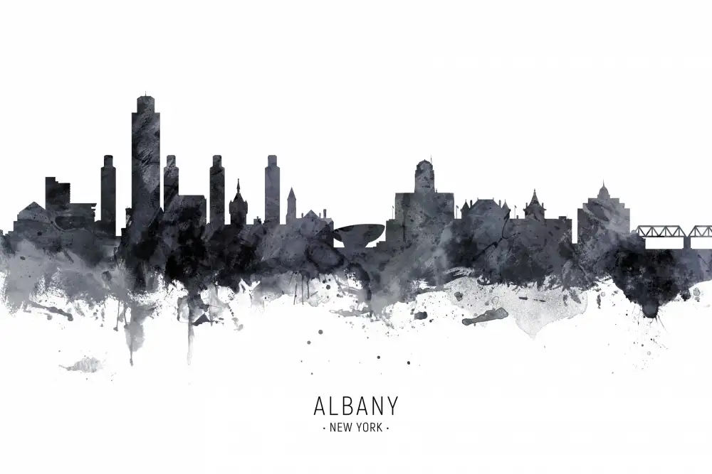 Tompsett, Michael: Skyline von Albany,New York