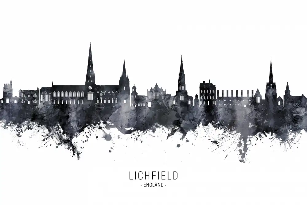 Tompsett, Michael: Skyline von Lichfield,England