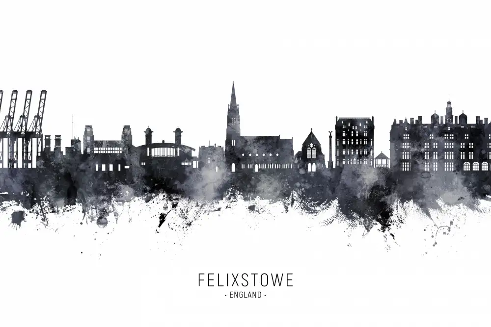 Tompsett, Michael: Panorama Felixstowe Anglie