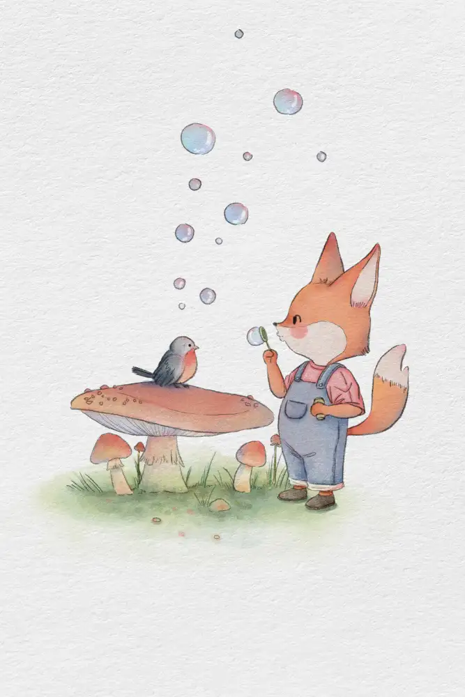 Thai, Xuan: Liška a pták ilustrace