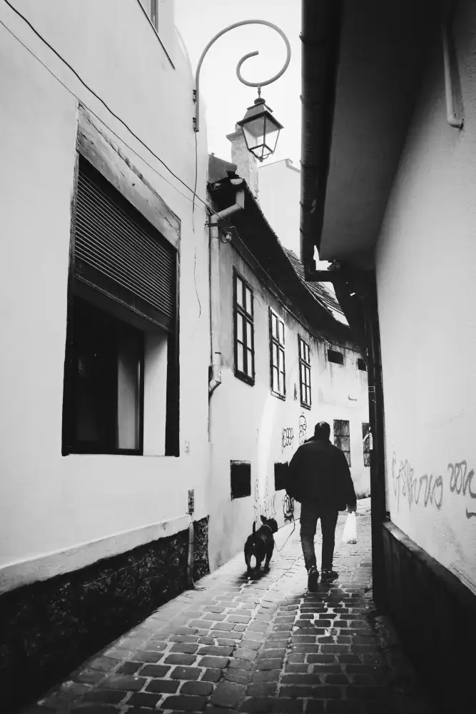 Elena, Raceala: Walking down the street
