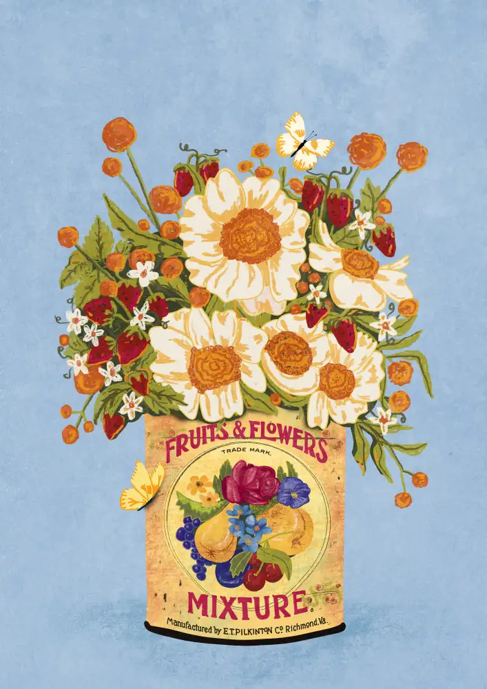 Oltmanns, Raissa: Flowers In a Vinatge Tea Can