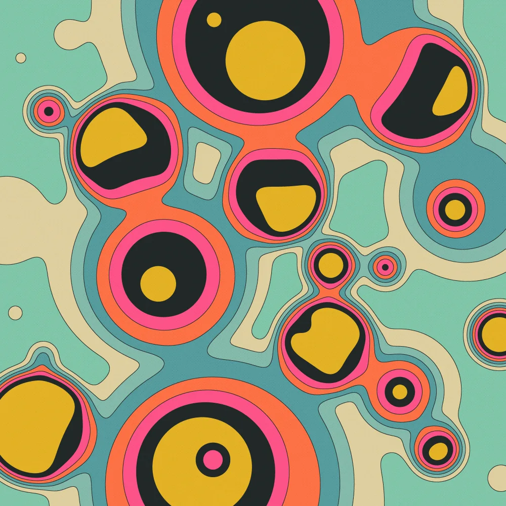 Blue, Jazzberry: Fluid Geometrics 4
