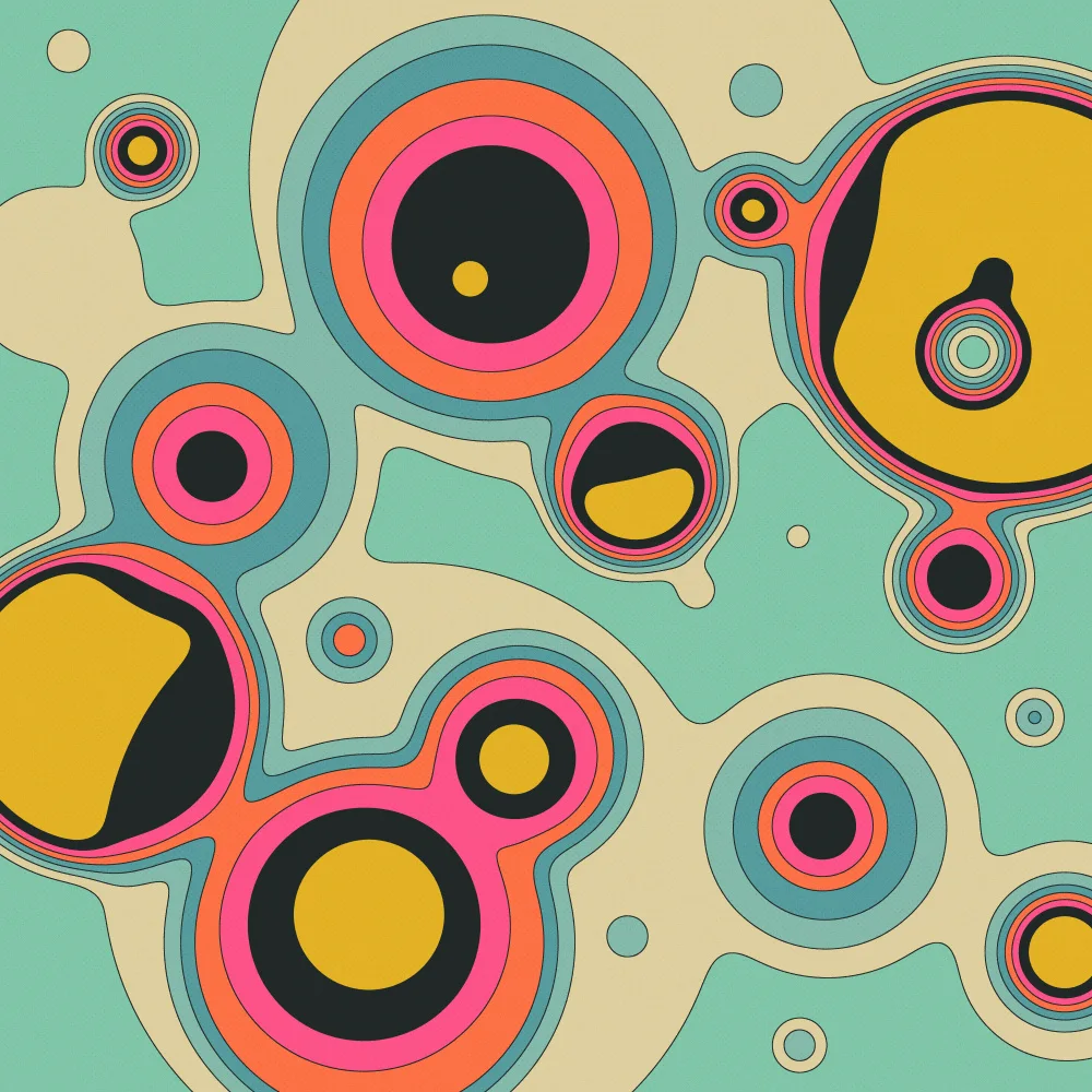 Blue, Jazzberry: Fluid Geometrics 3