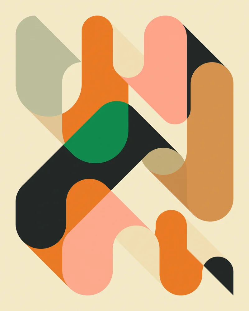 Blue, Jazzberry: Geometrics 1