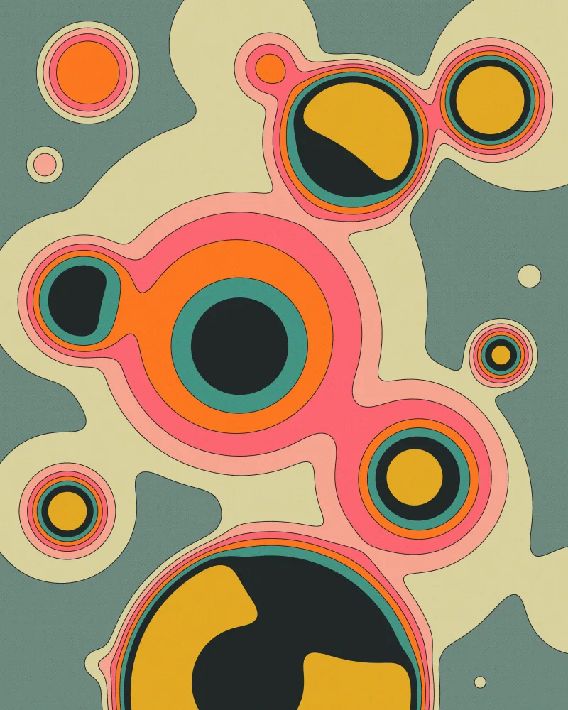 Blue, Jazzberry: Fluid Geometrics 2