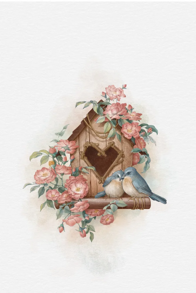 Thai, Xuan: Bird House and rose