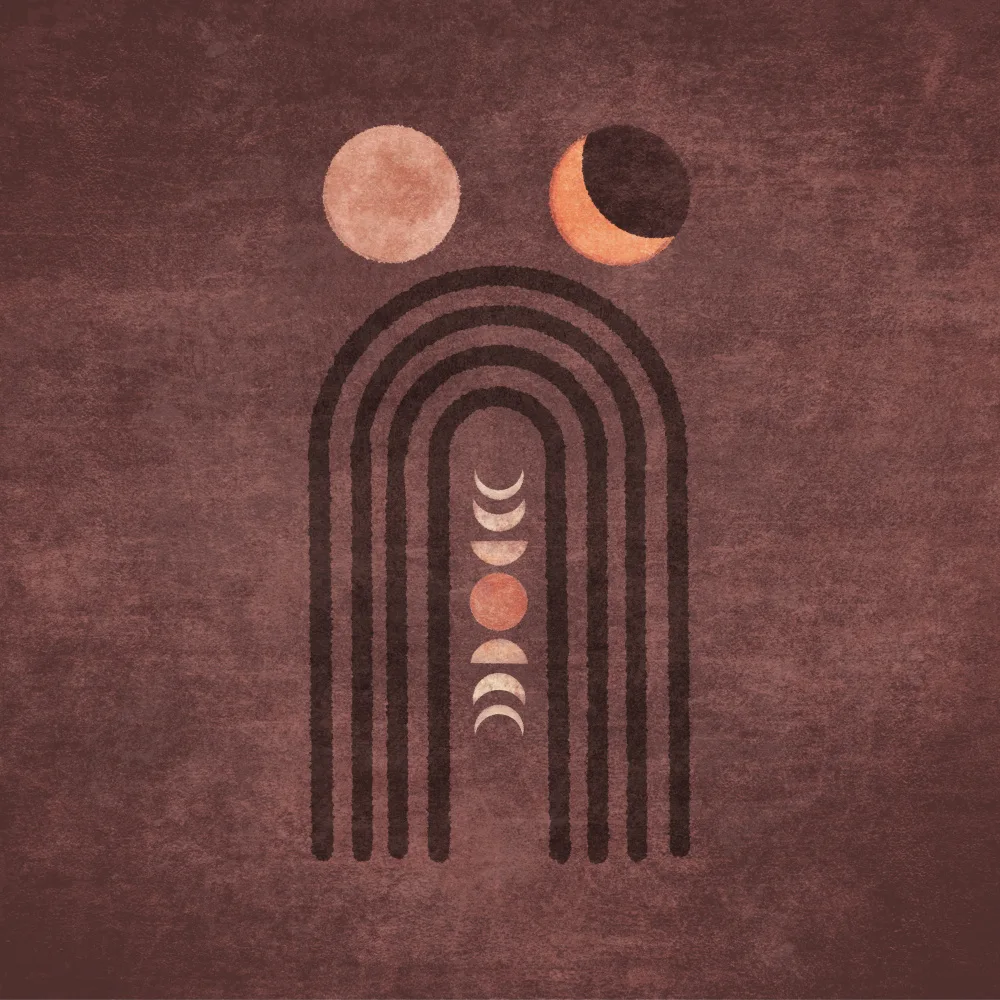 Tunaboylu, Emel: Visne Watercolor Moon Phase