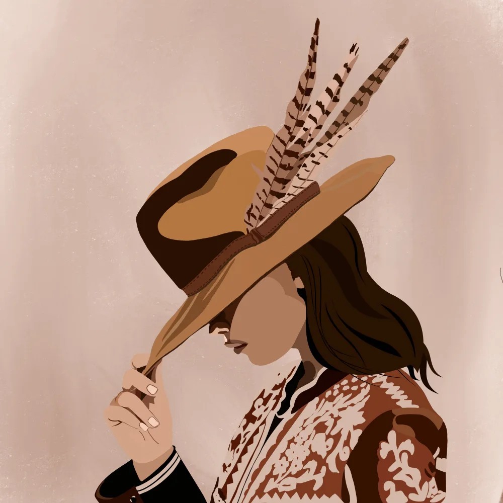 Tunaboylu, Emel: Plume Cheveux Foncés Spécial Boho