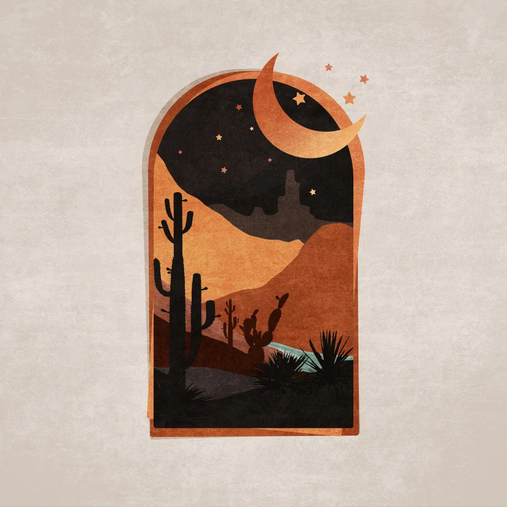 Tunaboylu, Emel: Window Desert Night and Moon