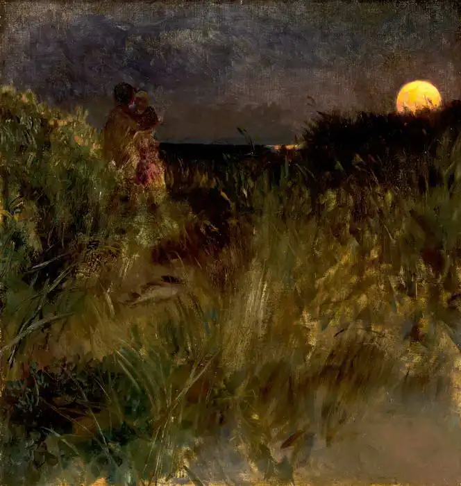 Peterssen, Eilif: Moon over the desert
