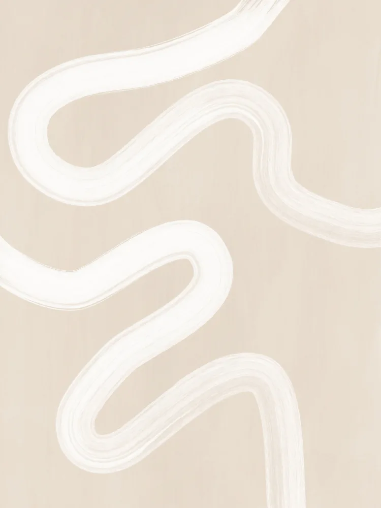 Ristova, Elena: Beige One Line Drawing