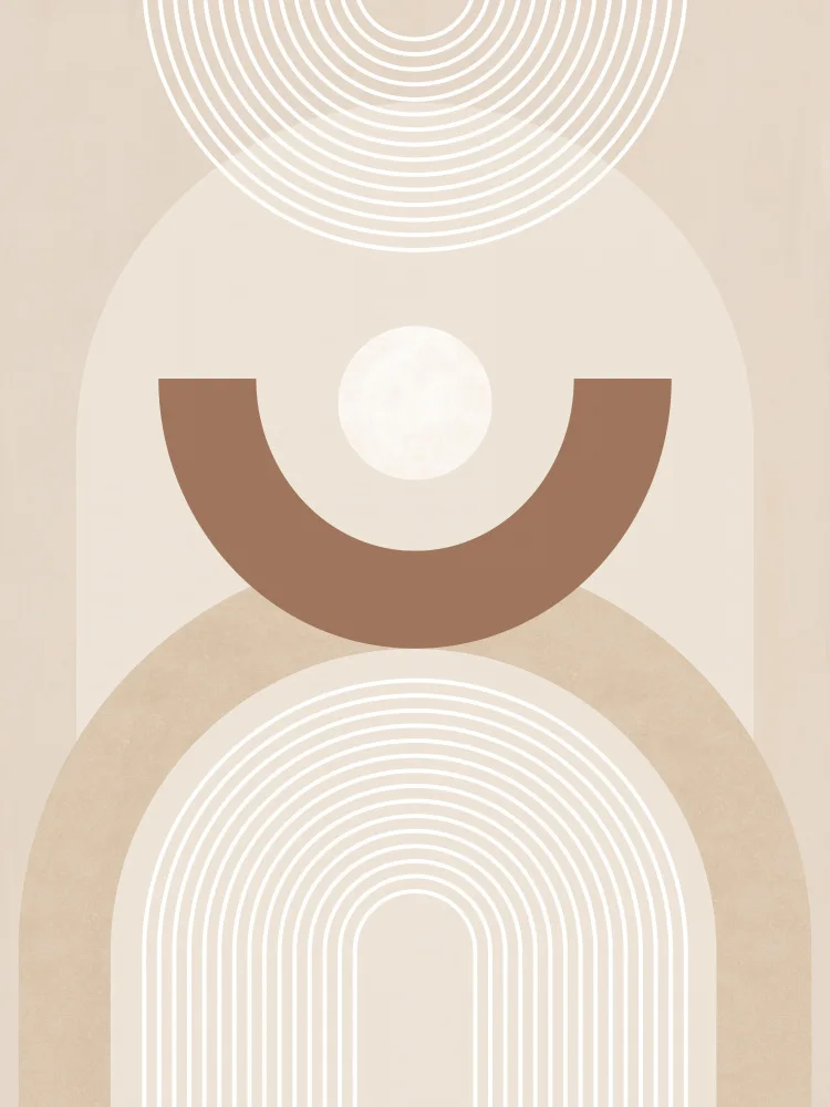 Ristova, Elena: Affiche beige du milieu du siècle n°1
