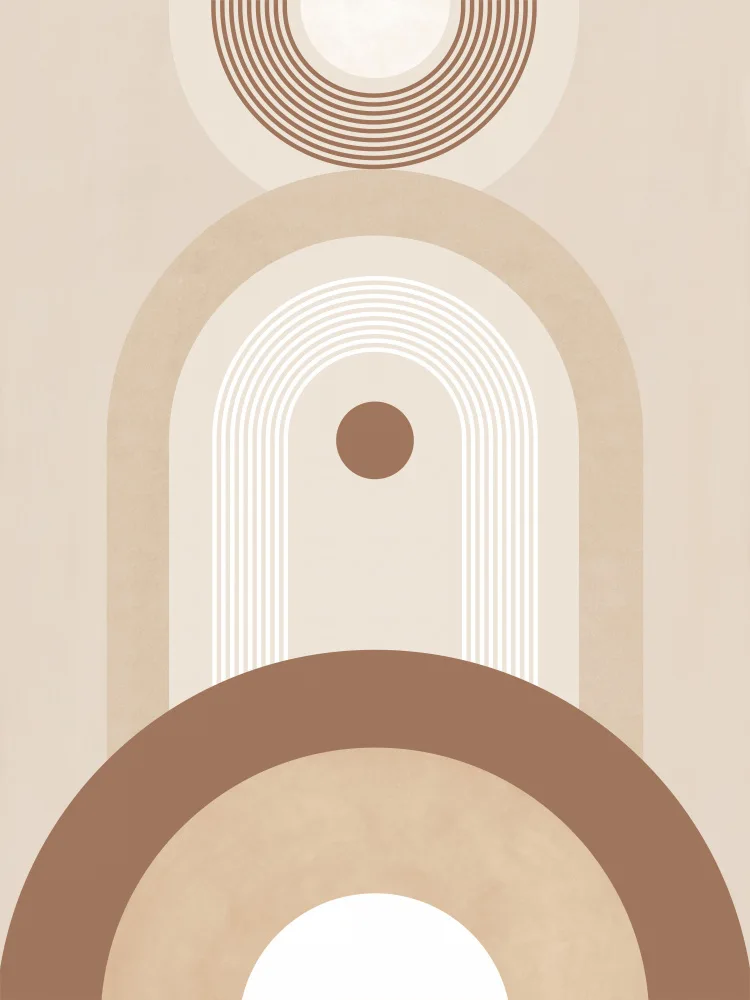 Ristova, Elena: Affiche beige du milieu du siècle n°2