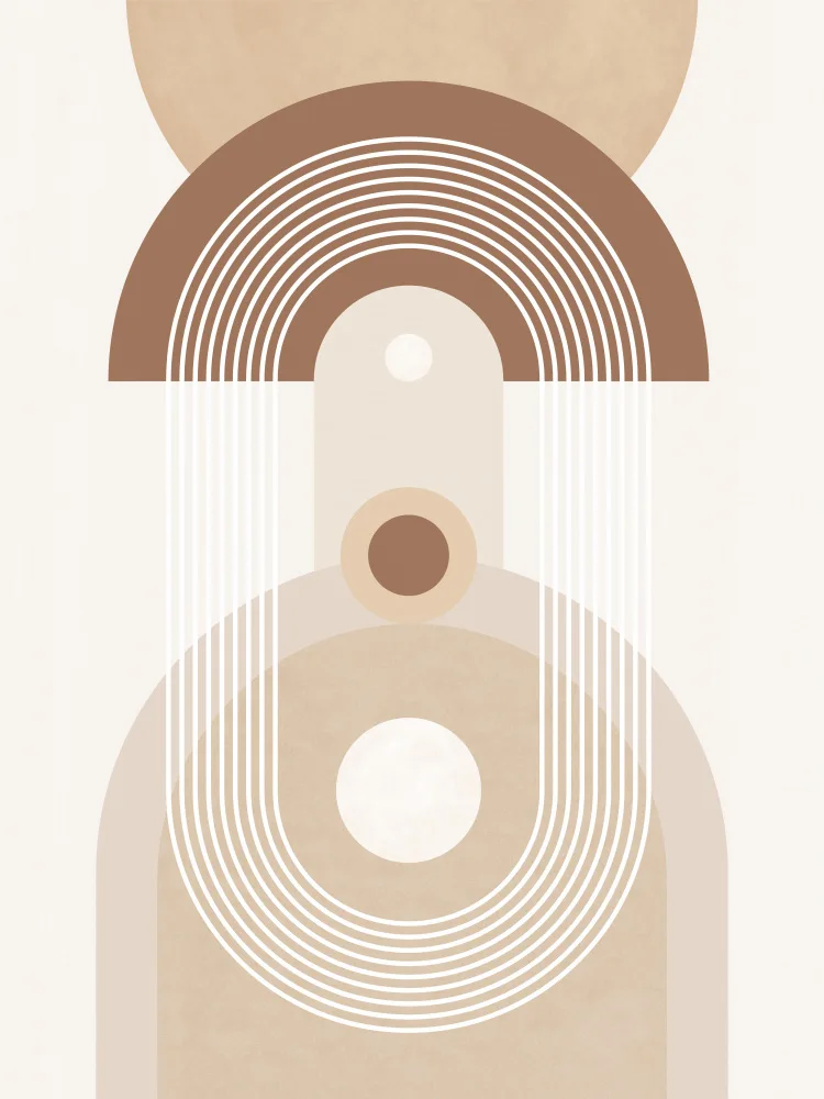 Ristova, Elena: Beige Mid Century Poster No.3