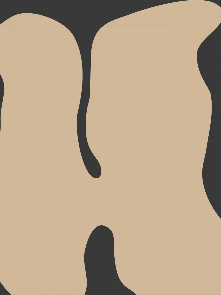 Ristova, Elena: Graphic Beige Shapes Art
