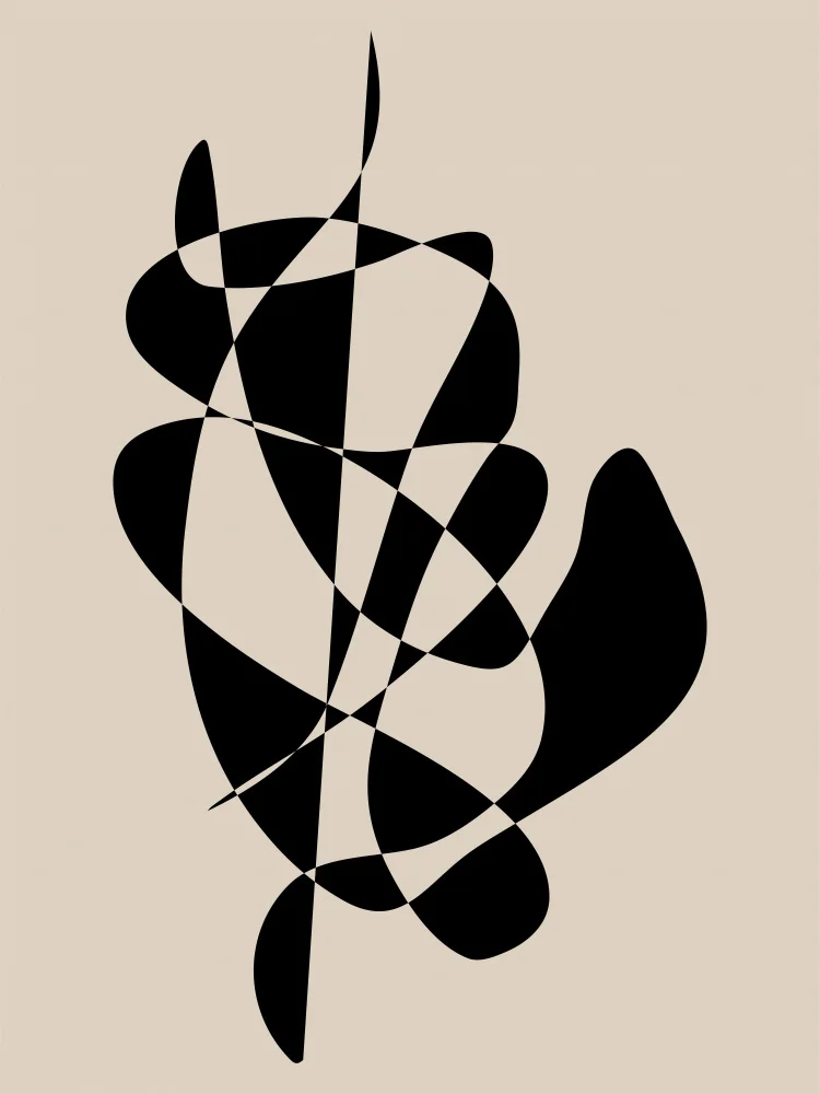 Ristova, Elena: Abstract Black Shapes Artwork