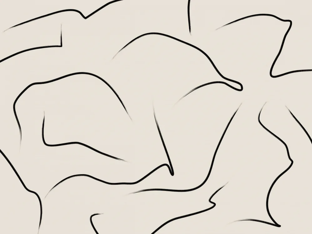 Ristova, Elena: Tranquil Swirling Lines Art