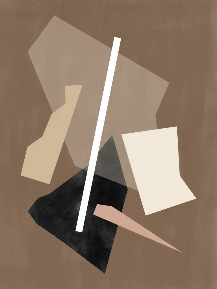 Ristova, Elena: Brown Paper Cuts Painting